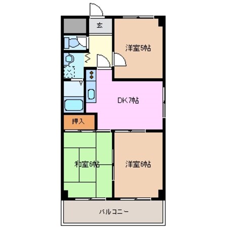 マンションハピネスの物件間取画像